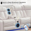 Multifunctional Electric Recliner LED Sectional Leather Sofa / Ruchi
