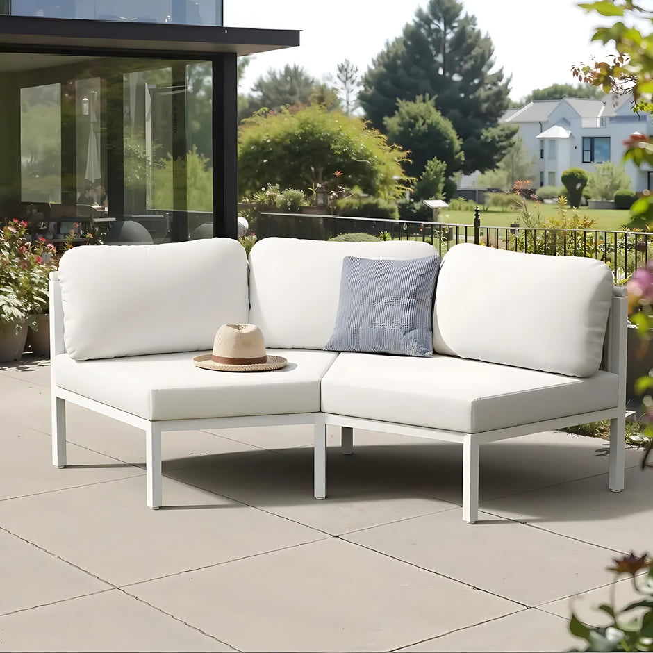 Outdoor Patio Semi-Circular Fabric Sectional Sofa / Ruchi