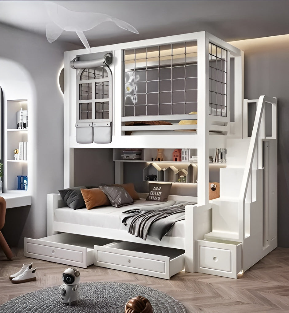 Modern Wooden Kids Bunk Bed / Ruchi