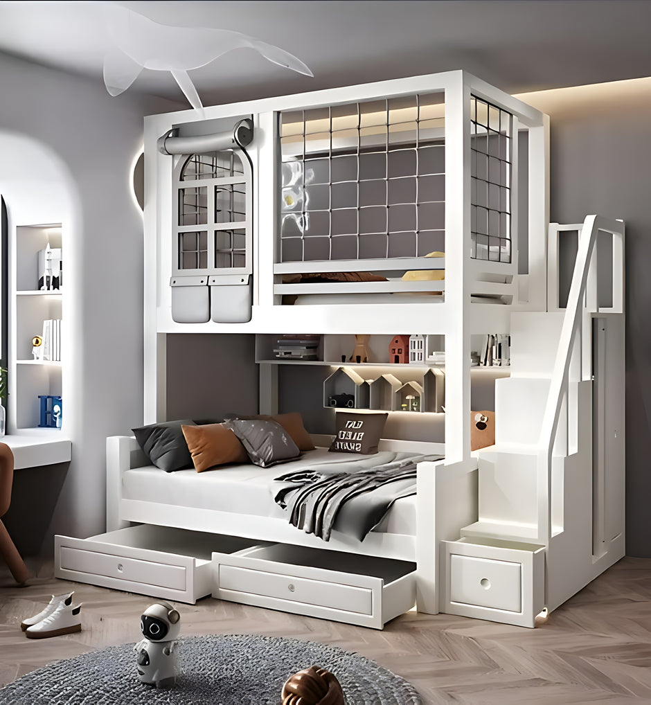 Modern Wooden Kids Bunk Bed / Ruchi