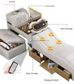Multifunctional Smart Leather Bed With Massager / Ruchi