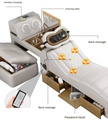 Multifunctional Smart Leather Bed With Massager / Ruchi