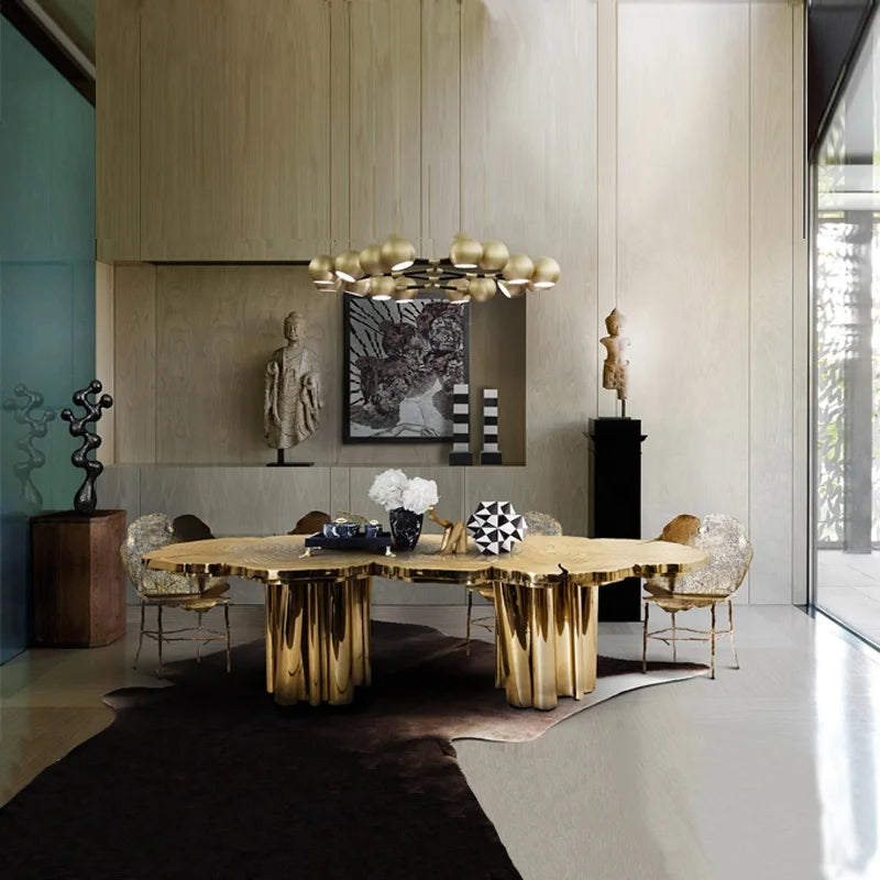 Modern Luxurious Metal Dining Table / Ruchi