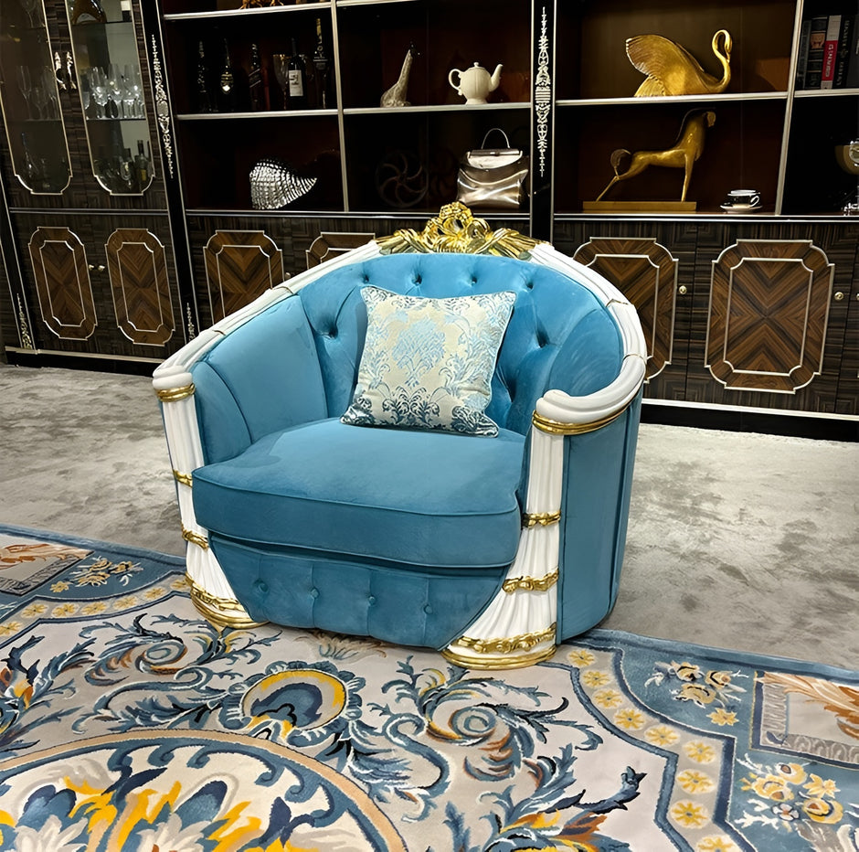 Velvet European Sofa Set of 3 / Ruchi