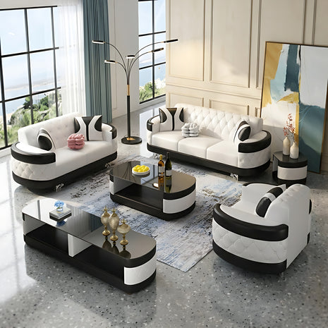 3-Piece Living Room Leather Sofa Set / Ruchi 