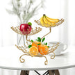 Multilayer Tray Grid Style Metal Fruit Basket Stand / Ruchi