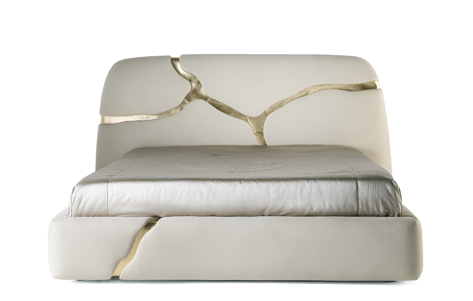 Crackel Design Leather Bedroom Set / Ruchi