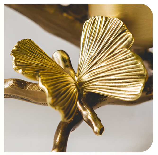 Nature Butterfly Design Brass Candle Holder