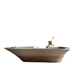 Artistic Glass Top Wooden Coffee Table / Ruchi