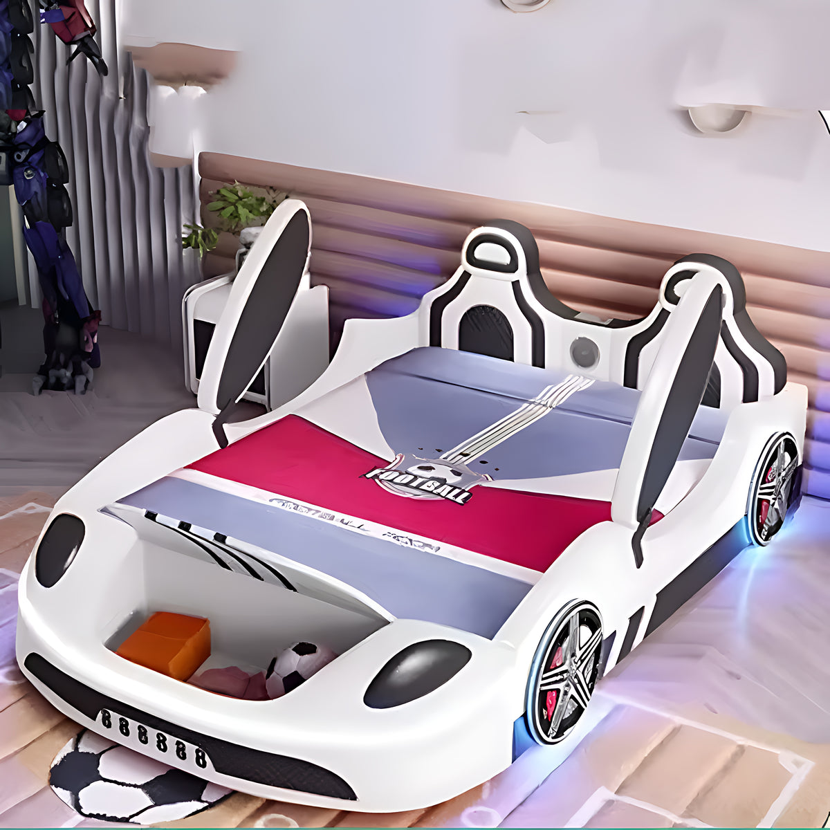 LED Leather Car Bed for Children / Ruchi