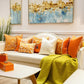 Adorable 1 Pc Polyester Jacquard Square Embroidered Pillow Case / Ruchi