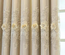 Floral Embroidered Tulle Window Curtain / Ruchi