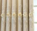 Floral Embroidered Tulle Window Curtain / Ruchi
