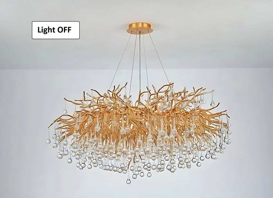 Modern Crystal LED Chandelier For Dining Room / Ruchi