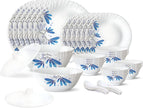 35 Pieces White Dinner Plates & Bowls Set / Ruchi