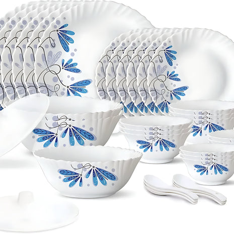 35 Pieces White Dinner Plates & Bowls Set / Ruchi