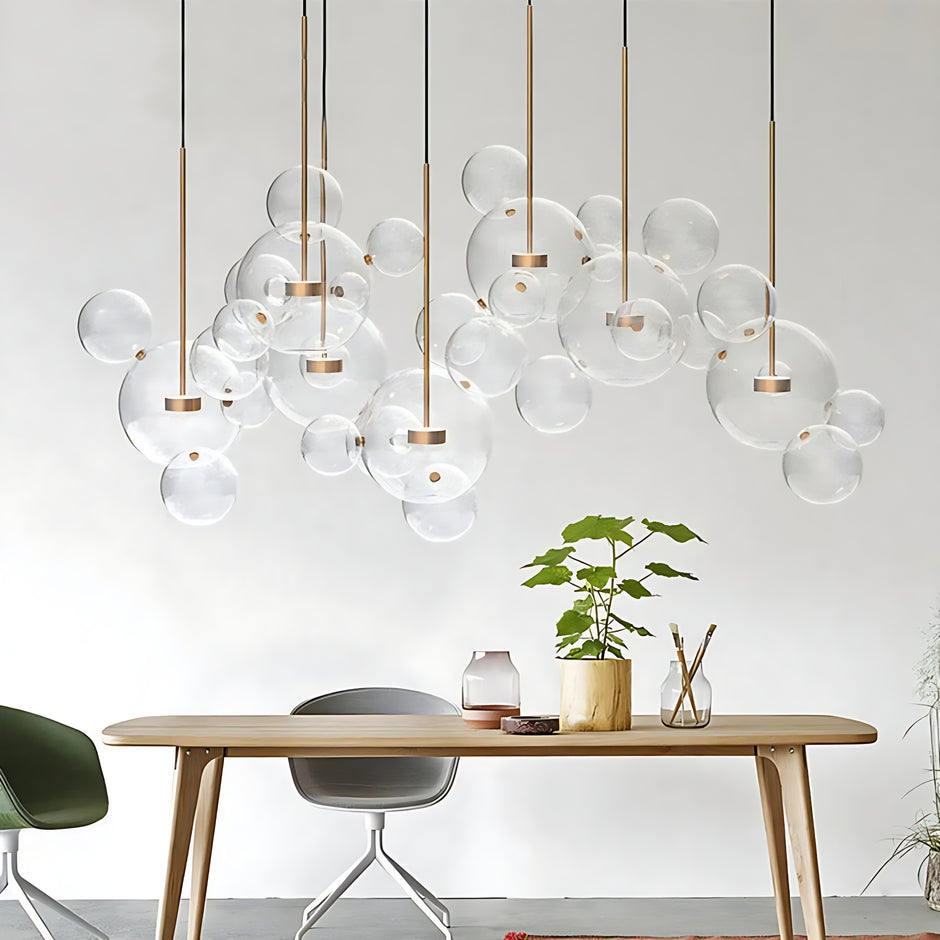 Clear Bubble LED Glass Pendant Lighting / Ruchi