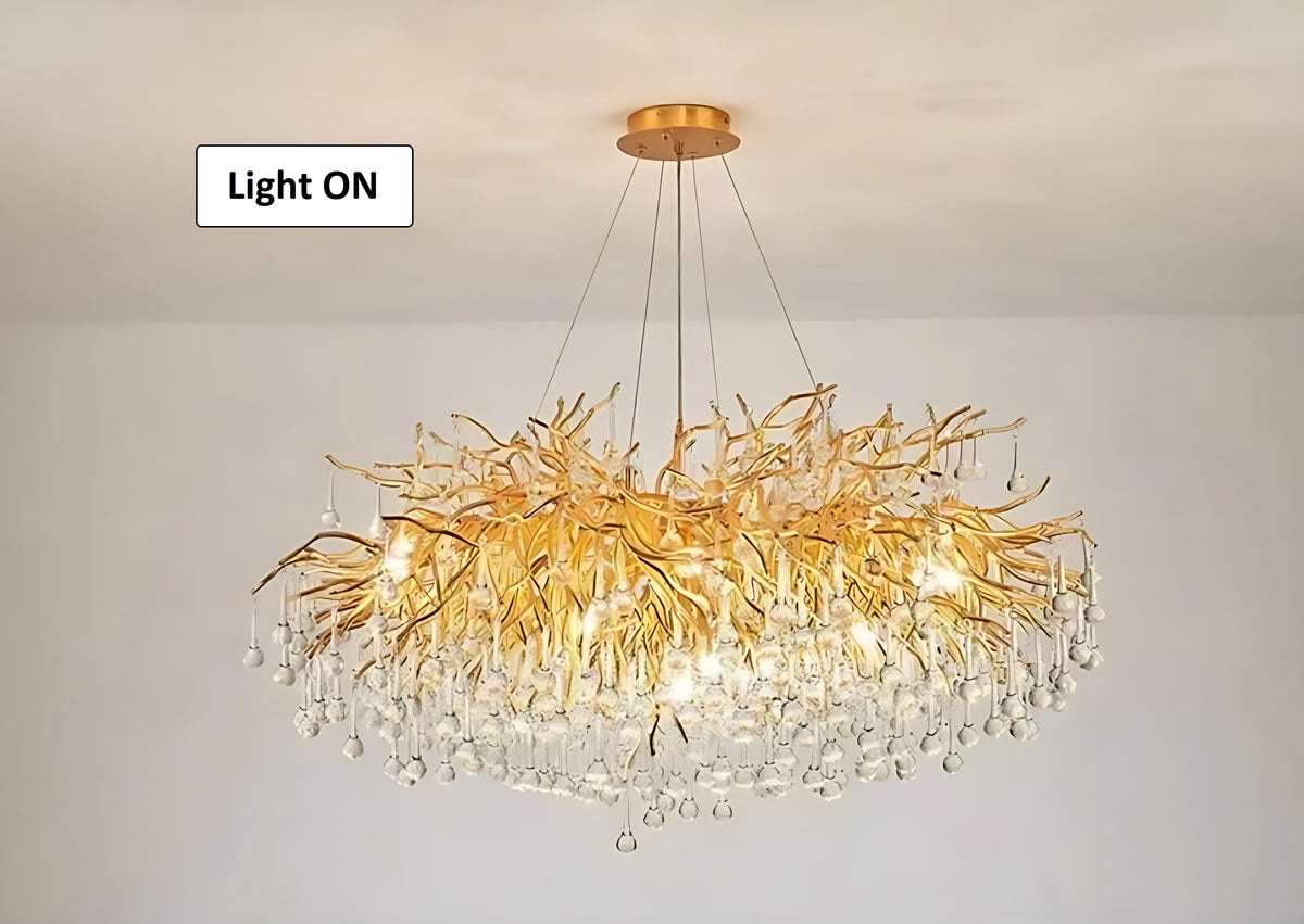 Modern Crystal LED Chandelier For Dining Room / Ruchi