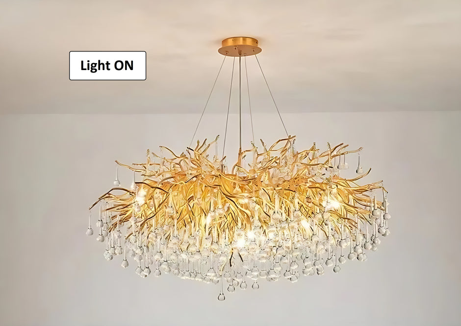 Modern Crystal LED Chandelier For Dining Room / Ruchi