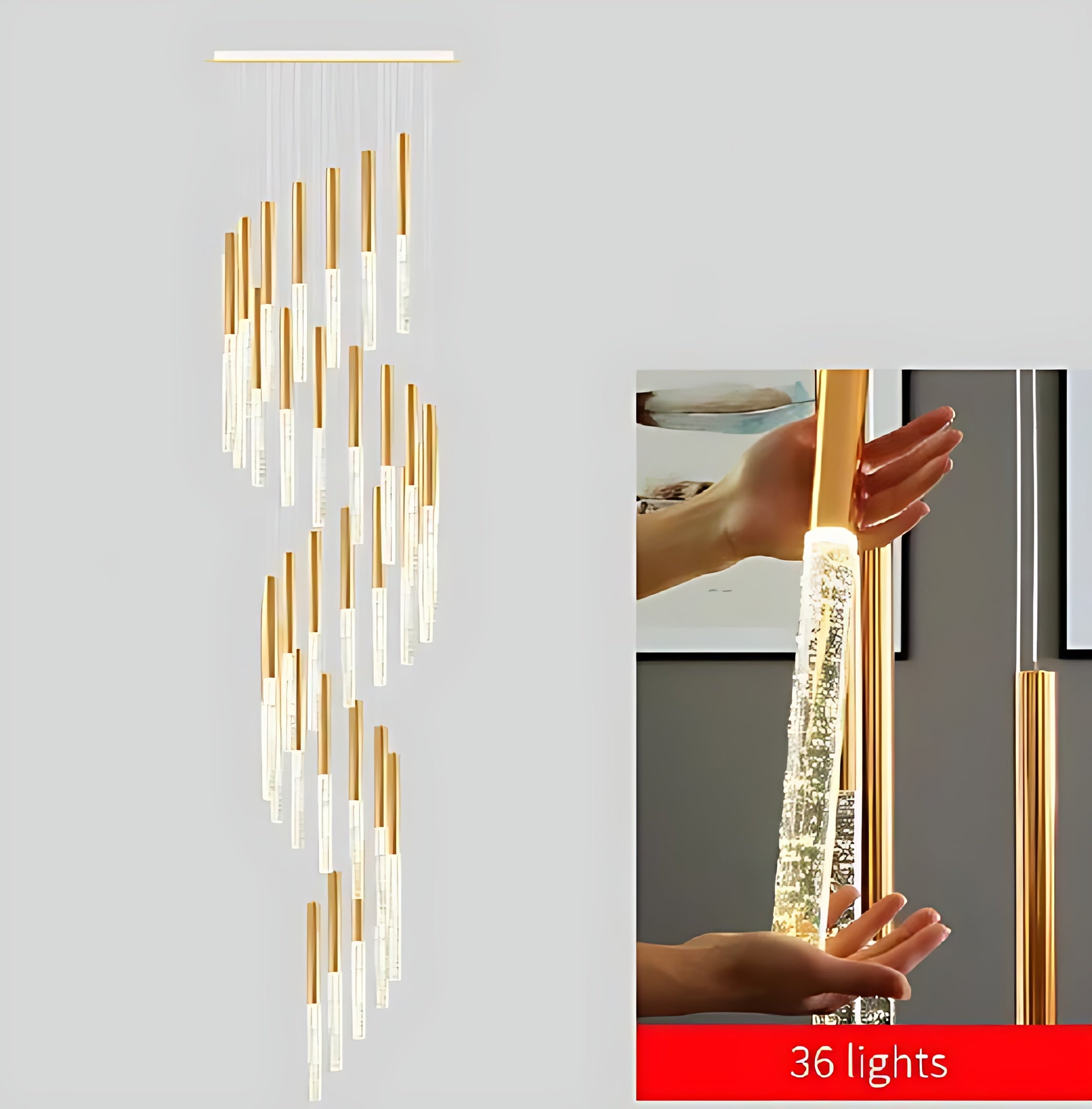 Large LED Multi Light Pendant Chandelier / Ruchi