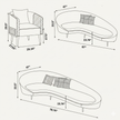 Modern Leather Circular Sofa Set / Ruchi