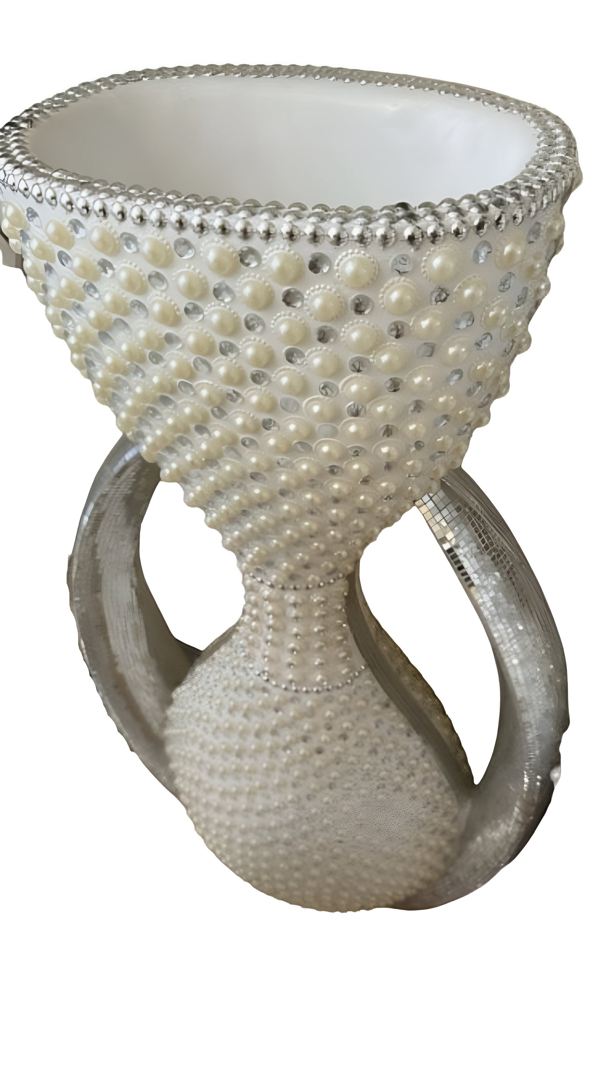 Luxury Style Pearl Crafted Floor Vase