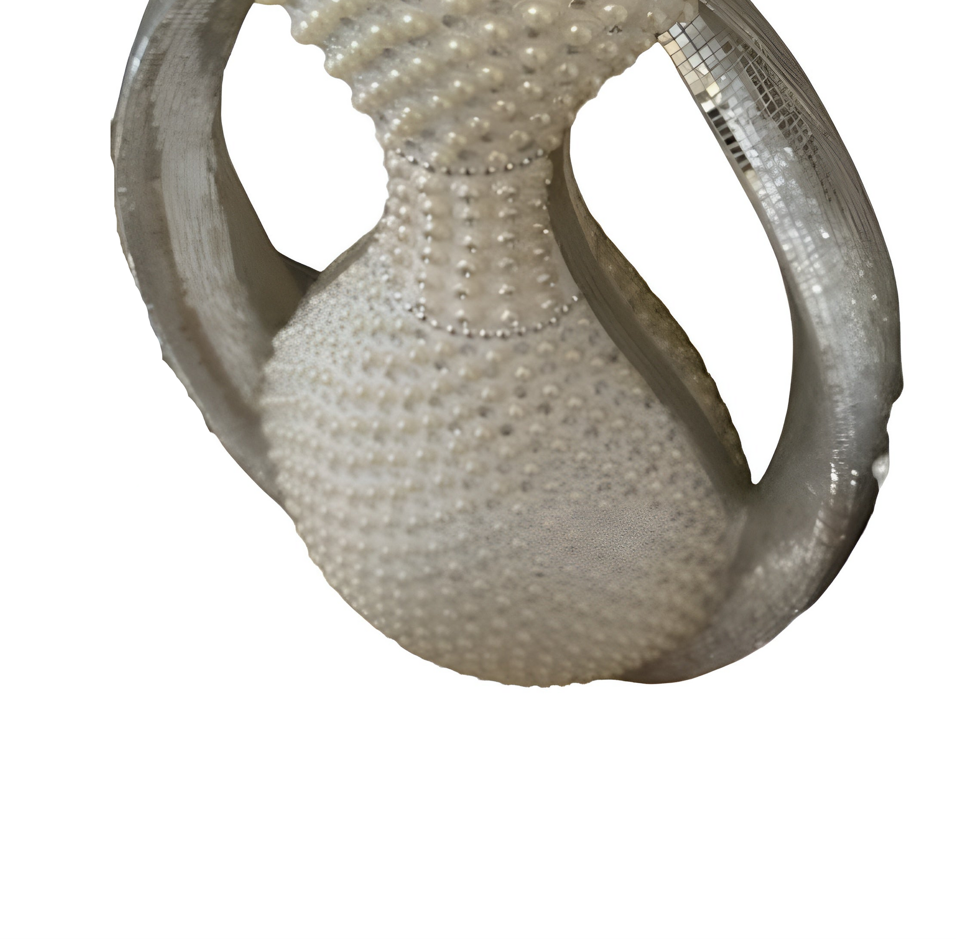 Luxury Style Pearl Crafted Floor Vase