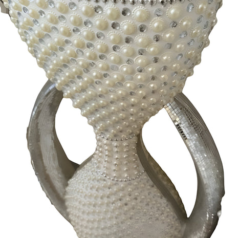 Luxury Style Pearl Crafted Floor Vase