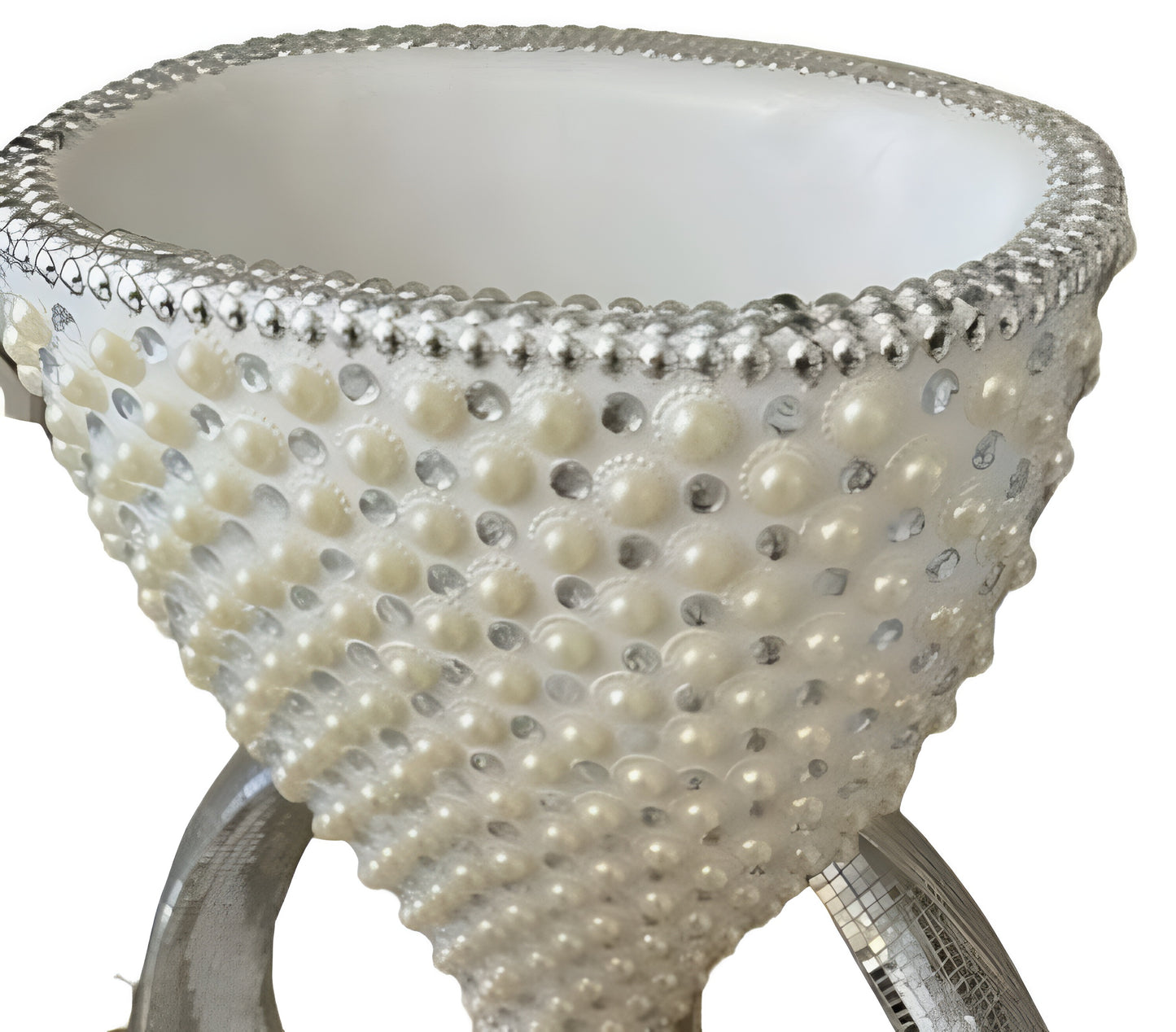 Luxury Style Pearl Crafted Floor Vase
