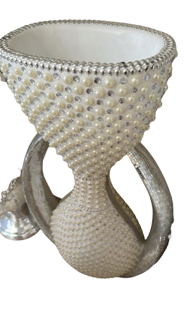 Luxury Style Pearl Crafted Floor Vase / Ruchi