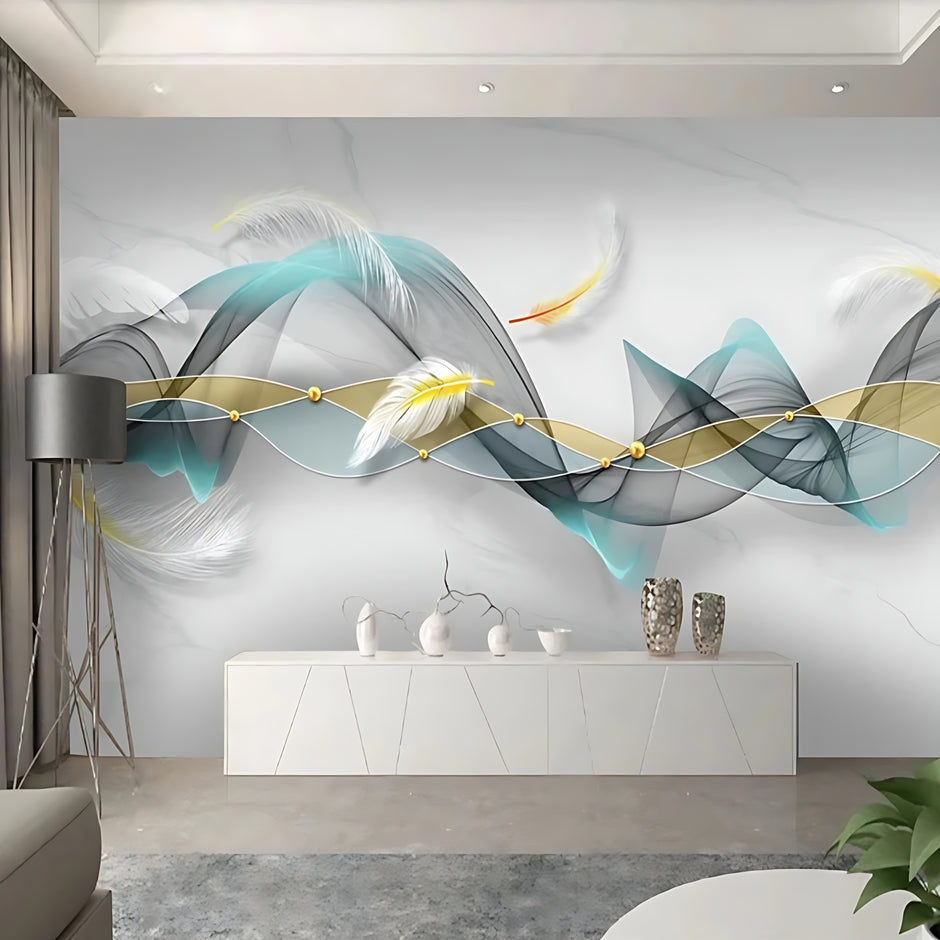3D Wall Mural Wallpaper For Living Room / Ruchi