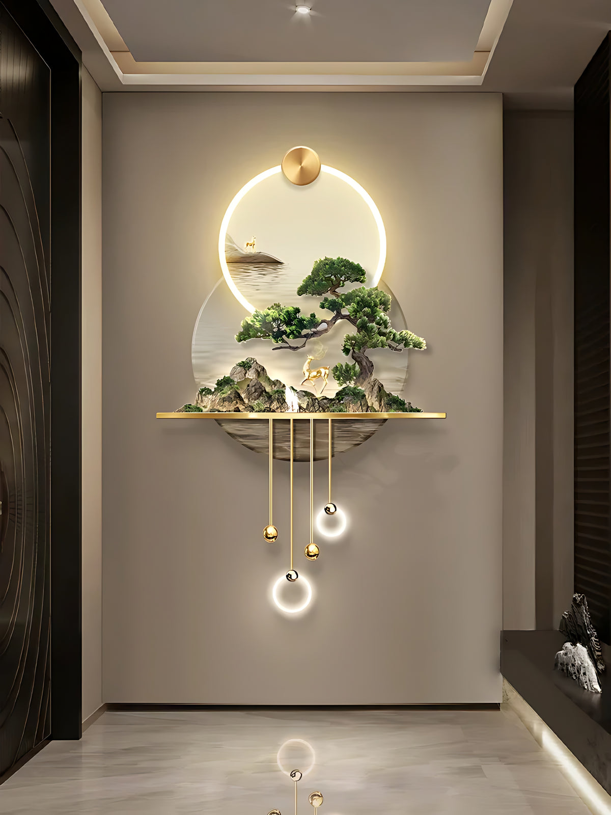 Modern Illuminated LED Remote Control Wall Painting / Ruchi