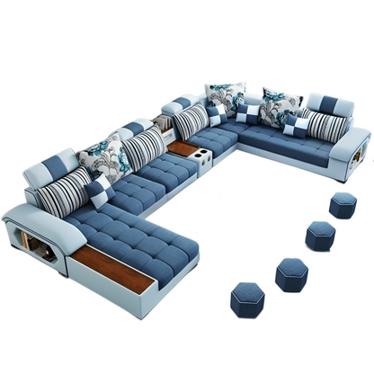 Modern Multifunctional Fabric Sectional Sofa