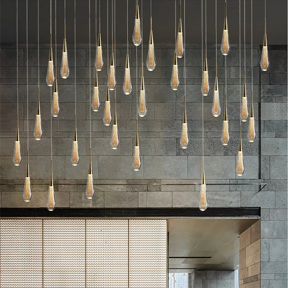 Crystal Raindrop Modern LED Pendant Light