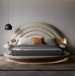 Modern LED Leather Round Bed / Ruchi