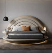 Modern LED Leather Round Bed / Ruchi