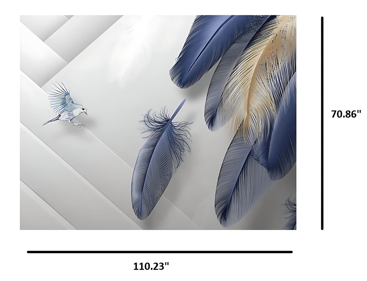 Modern Feather Design 3D Wallpaper For Home / Ruchi