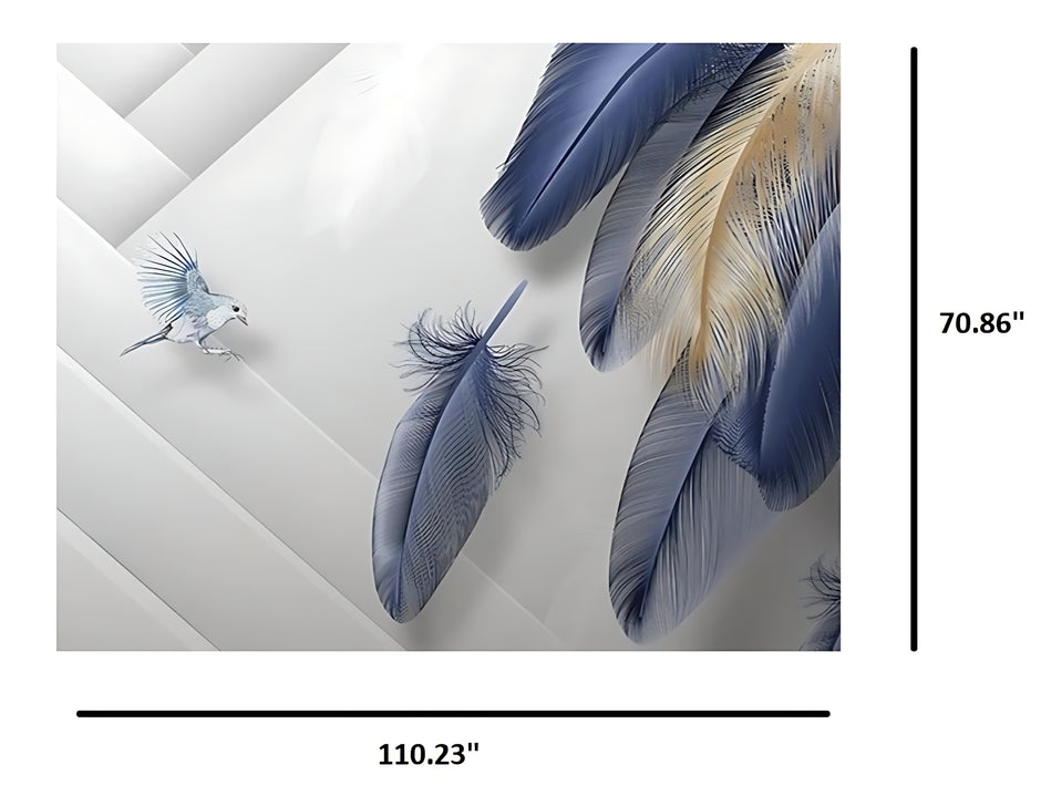 Modern Feather Design 3D Wallpaper For Home / Ruchi