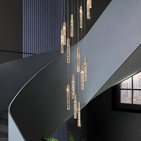 Elegant LED Tube Staircase Pendant Light / Ruchi