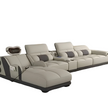 Head Massager Leather Sectional Sofa