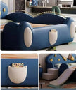 Spaceship Leather Kids Bed With Slide / Ruchi