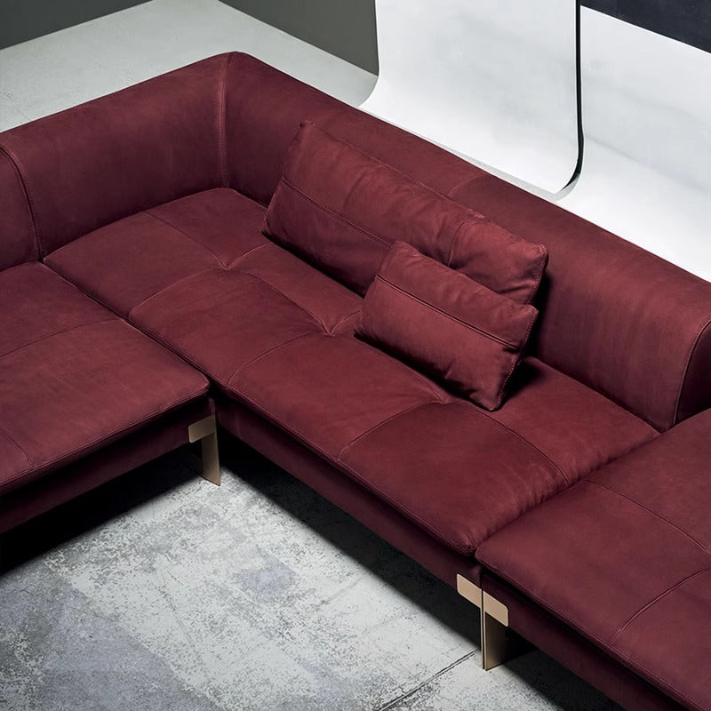 Modern L-Shaped Velvet Sectional Sofa   / Ruchi