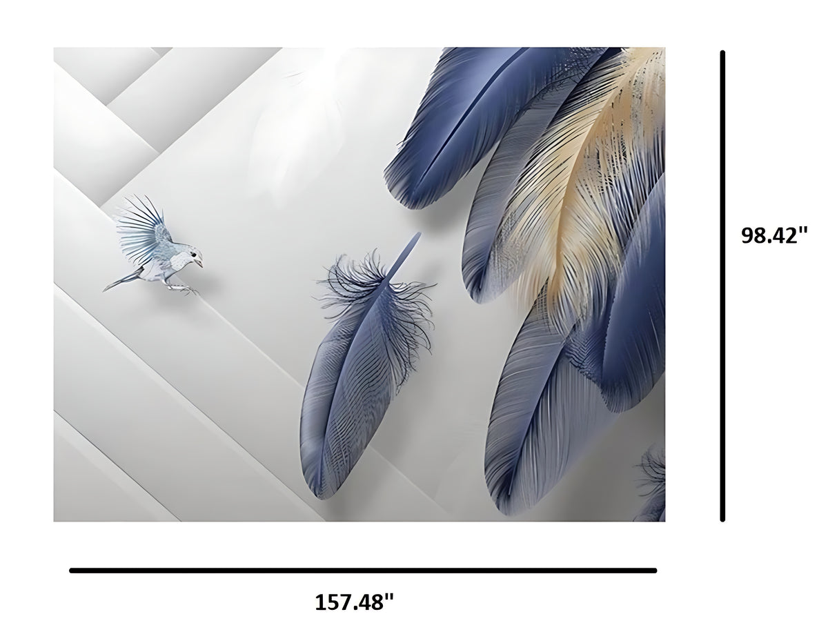 Modern Feather Design 3D Wallpaper For Home / Ruchi
