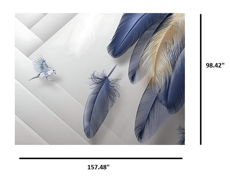 Modern Feather Design 3D Wallpaper For Home / Ruchi
