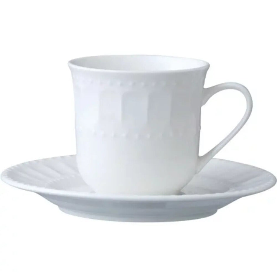 46 Pieces White Ceramic Dinnerware Set For 6 / Ruchi