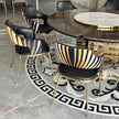 Shiny Wooden Top Round Dining Table Set