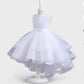Sleeveless Kids Party Dress With Tulle Skirt