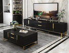 Elegant Wooden Coffee Table And TV Stand Set / Ruchi