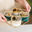 Ceramic Dry Fruit Bowl Set With Lid / Ruchi