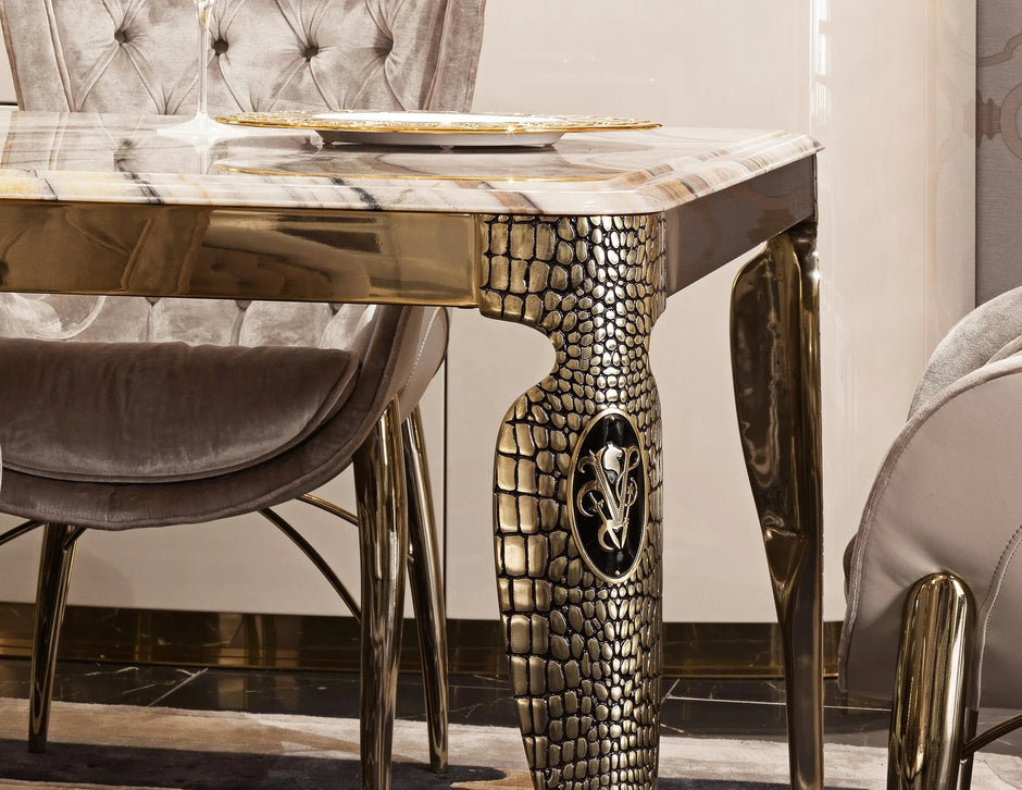 Modern Marble Dining Table Set with Chairs / Ruchi